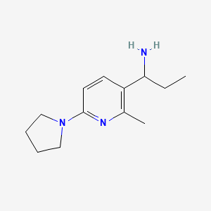 molecular formula C13H21N3 B11805146 1-(2-Methyl-6-(pyrrolidin-1-yl)pyridin-3-yl)propan-1-amine 