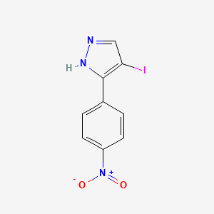 molecular formula C9H6IN3O2 B11805217 4-Iodo-3-(4-nitrophenyl)-1H-pyrazole 