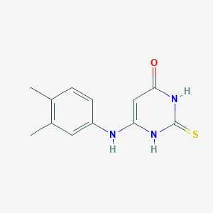 molecular formula C12H13N3OS B11805227 6-((3,4-Dimethylphenyl)amino)-2-thioxo-2,3-dihydropyrimidin-4(1H)-one 