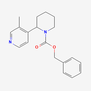 molecular formula C19H22N2O2 B11805230 Benzyl 2-(3-methylpyridin-4-yl)piperidine-1-carboxylate 