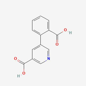 molecular formula C13H9NO4 B11805232 5-(2-Carboxyphenyl)nicotinic acid CAS No. 1263377-28-1