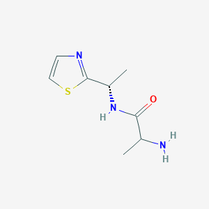 molecular formula C8H13N3OS B11805279 2-Amino-N-((S)-1-(thiazol-2-yl)ethyl)propanamide 