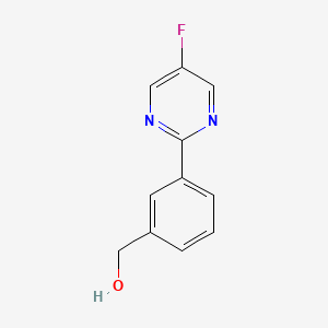 molecular formula C11H9FN2O B11805295 (3-(5-Fluoropyrimidin-2-yl)phenyl)methanol 