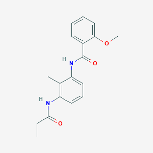 2-methoxy-N-[2-methyl-3-(propionylamino)phenyl]benzamide
