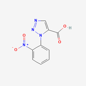 molecular formula C9H6N4O4 B11805318 1-(2-Nitrophenyl)-1H-1,2,3-triazole-5-carboxylicacid 