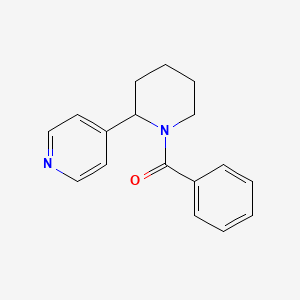 molecular formula C17H18N2O B11805451 Phenyl(2-(pyridin-4-yl)piperidin-1-yl)methanone 