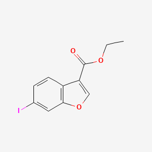 molecular formula C11H9IO3 B11805453 Ethyl 6-iodobenzofuran-3-carboxylate CAS No. 1363405-51-9