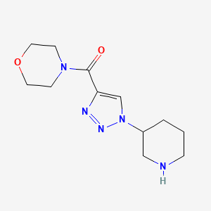 molecular formula C12H19N5O2 B11805460 Morpholino(1-(piperidin-3-yl)-1H-1,2,3-triazol-4-yl)methanone 