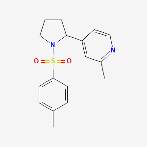molecular formula C17H20N2O2S B11805532 2-Methyl-4-(1-tosylpyrrolidin-2-yl)pyridine 