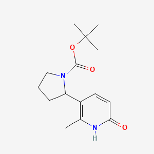 molecular formula C15H22N2O3 B11805547 tert-Butyl 2-(6-hydroxy-2-methylpyridin-3-yl)pyrrolidine-1-carboxylate 
