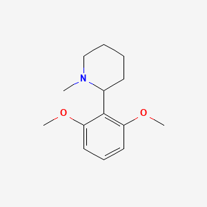 molecular formula C14H21NO2 B11805639 2-(2,6-Dimethoxyphenyl)-1-methylpiperidine 