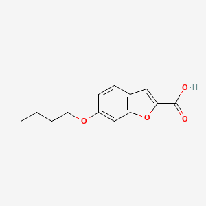 molecular formula C13H14O4 B11805643 6-Butoxybenzofuran-2-carboxylic acid 
