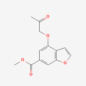 molecular formula C13H12O5 B11805674 Methyl 4-(2-oxopropoxy)benzofuran-6-carboxylate 