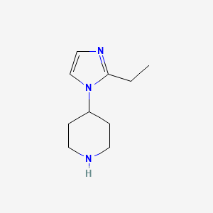 molecular formula C10H17N3 B11805697 4-(2-Ethyl-1H-imidazol-1-yl)piperidine 