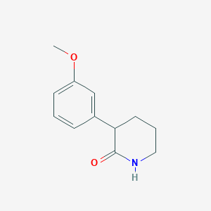 molecular formula C12H15NO2 B11805702 3-(3-Methoxyphenyl)piperidin-2-one 