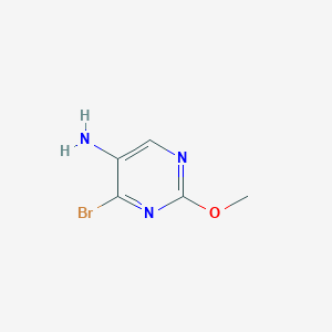 molecular formula C5H6BrN3O B11805707 4-Bromo-2-methoxypyrimidin-5-amine 