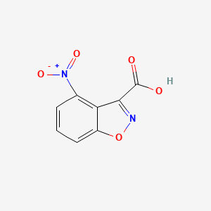 molecular formula C8H4N2O5 B11805780 4-Nitrobenzo[d]isoxazole-3-carboxylic acid 
