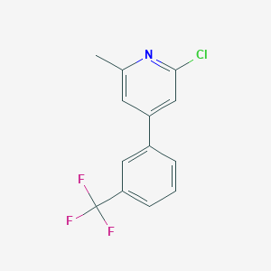 molecular formula C13H9ClF3N B11805790 2-Chloro-6-methyl-4-(3-(trifluoromethyl)phenyl)pyridine 