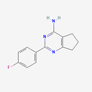 molecular formula C13H12FN3 B11805874 2-(4-fluorophenyl)-6,7-dihydro-5H-cyclopenta[d]pyrimidin-4-amine 