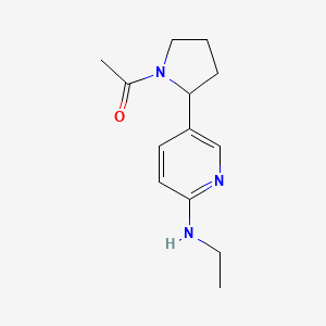 molecular formula C13H19N3O B11805912 1-(2-(6-(Ethylamino)pyridin-3-yl)pyrrolidin-1-yl)ethanone 