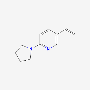 molecular formula C11H14N2 B11805932 2-(Pyrrolidin-1-yl)-5-vinylpyridine 