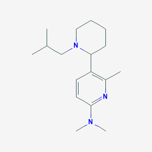 molecular formula C17H29N3 B11805948 5-(1-Isobutylpiperidin-2-yl)-N,N,6-trimethylpyridin-2-amine 