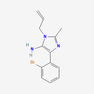 molecular formula C13H14BrN3 B11805972 1-Allyl-4-(2-bromophenyl)-2-methyl-1H-imidazol-5-amine 