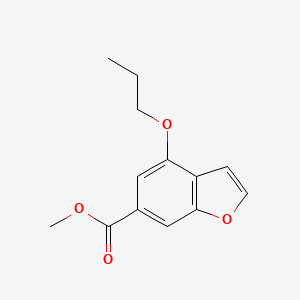 molecular formula C13H14O4 B11805977 Methyl 4-propoxybenzofuran-6-carboxylate 