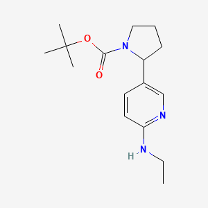molecular formula C16H25N3O2 B11805989 tert-Butyl 2-(6-(ethylamino)pyridin-3-yl)pyrrolidine-1-carboxylate 