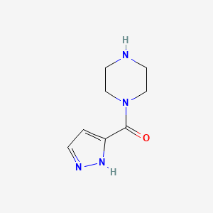 molecular formula C8H12N4O B11806023 Piperazin-1-yl(1H-pyrazol-3-yl)methanone 