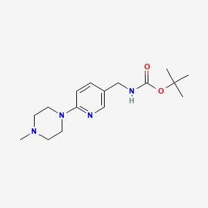molecular formula C16H26N4O2 B11806043 tert-Butyl ((6-(4-methylpiperazin-1-yl)pyridin-3-yl)methyl)carbamate 