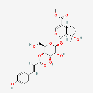 molecular formula C26H32O12 B1180606 4'-O-trans-p-Coumaroylmussaenoside 