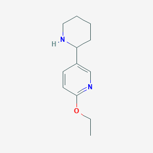 molecular formula C12H18N2O B11806064 2-Ethoxy-5-(piperidin-2-yl)pyridine 