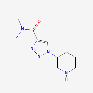 molecular formula C10H17N5O B11806079 N,N-Dimethyl-1-(piperidin-3-yl)-1H-1,2,3-triazole-4-carboxamide 