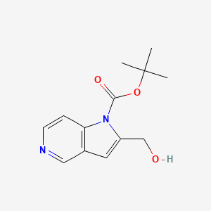 molecular formula C13H16N2O3 B11806083 tert-Butyl 2-(hydroxymethyl)-1H-pyrrolo[3,2-c]pyridine-1-carboxylate 