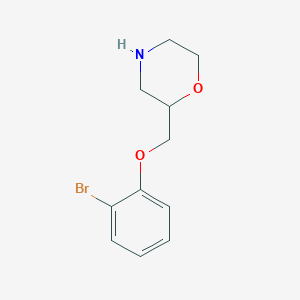 molecular formula C11H14BrNO2 B11806092 2-((2-Bromophenoxy)methyl)morpholine 