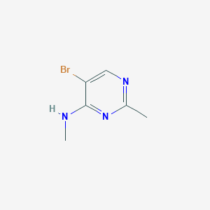 molecular formula C6H8BrN3 B11806106 5-bromo-N,2-dimethylpyrimidin-4-amine 