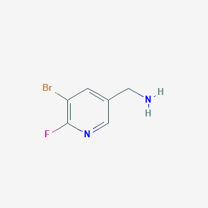molecular formula C6H6BrFN2 B11806128 (5-Bromo-6-fluoropyridin-3-yl)methanamine 