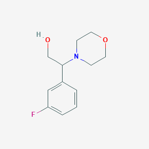 molecular formula C12H16FNO2 B11806135 2-(3-Fluorophenyl)-2-morpholinoethanol 