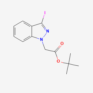 molecular formula C13H15IN2O2 B11806151 tert-Butyl 2-(3-iodo-1H-indazol-1-yl)acetate 