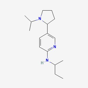 molecular formula C16H27N3 B11806160 N-(sec-Butyl)-5-(1-isopropylpyrrolidin-2-yl)pyridin-2-amine 