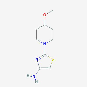 molecular formula C9H15N3OS B11806185 2-(4-Methoxypiperidin-1-yl)thiazol-4-amine 