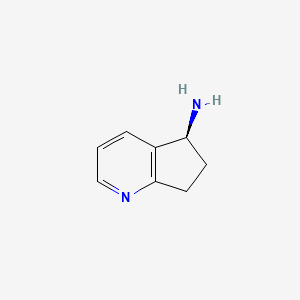 molecular formula C8H10N2 B11806192 (S)-6,7-Dihydro-5H-cyclopenta[b]pyridin-5-amine 