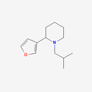 molecular formula C13H21NO B11806197 2-(Furan-3-yl)-1-isobutylpiperidine 