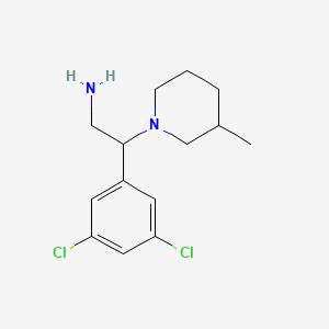 molecular formula C14H20Cl2N2 B11806213 2-(3,5-Dichlorophenyl)-2-(3-methylpiperidin-1-yl)ethanamine 