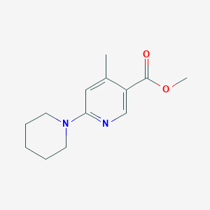 molecular formula C13H18N2O2 B11806263 Methyl 4-methyl-6-(piperidin-1-yl)nicotinate 