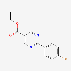 molecular formula C13H11BrN2O2 B11806372 Ethyl 2-(4-bromophenyl)pyrimidine-5-carboxylate 
