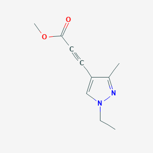 molecular formula C10H12N2O2 B11806415 Methyl 3-(1-ethyl-3-methyl-1H-pyrazol-4-yl)propiolate 