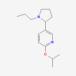 molecular formula C15H24N2O B11806462 2-Isopropoxy-5-(1-propylpyrrolidin-2-yl)pyridine 