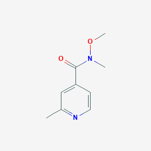 molecular formula C9H12N2O2 B11806492 N-Methoxy-N,2-dimethylisonicotinamide 